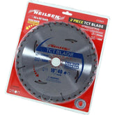 Neilsen 2pc Tct Circular Mitre Saw Blade Blades 254mm Set For Wood